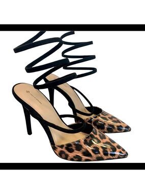 CALL It Spring patent leopard animal print high heels size 10